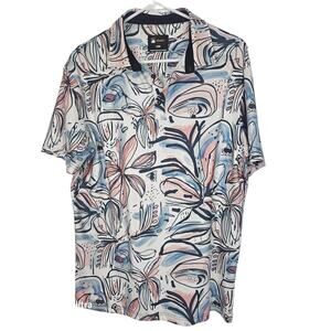 Flomotion Polo Performance Polo Shirt Floral Polo Shirt Men L White Native